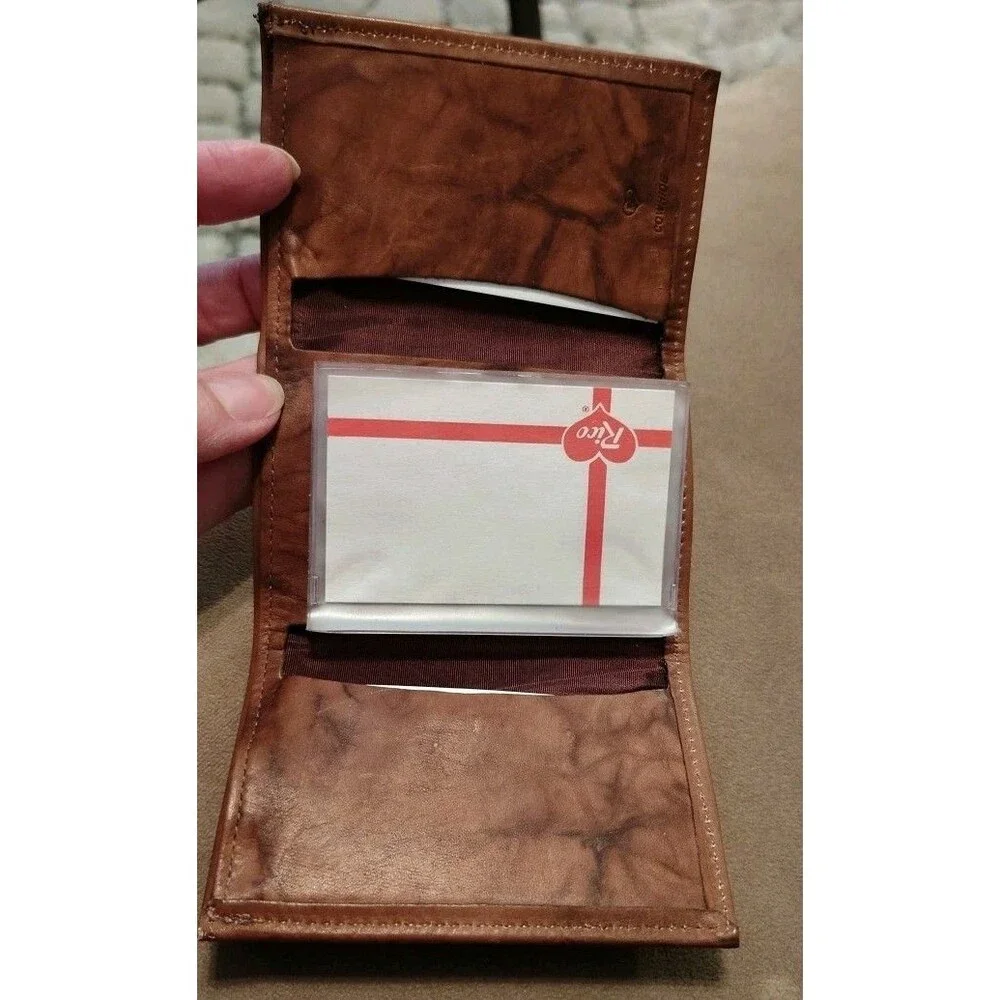 Rico Man's Leather Fold Wallet Eagle Print Cowhide New - Picture 2 of 3